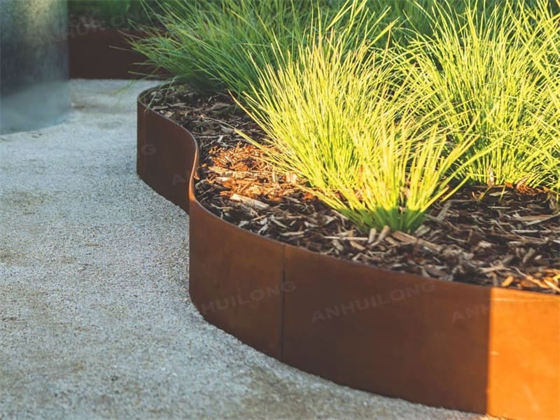 Modern corten steel edging For Garden Design